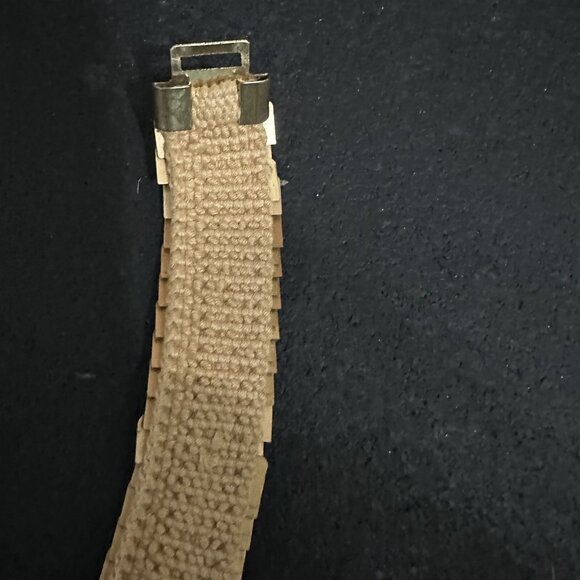 Vintage Metal Stretch Belt Fish Scale Leaf Buckle Womens - Picture 6 of 7